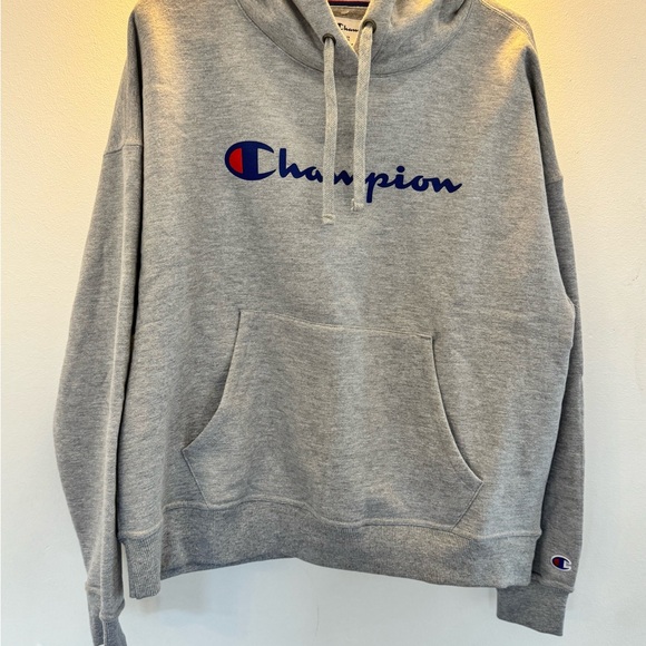 Champion Heather Gray Pullover Hoodie - Picture 1 of 5
